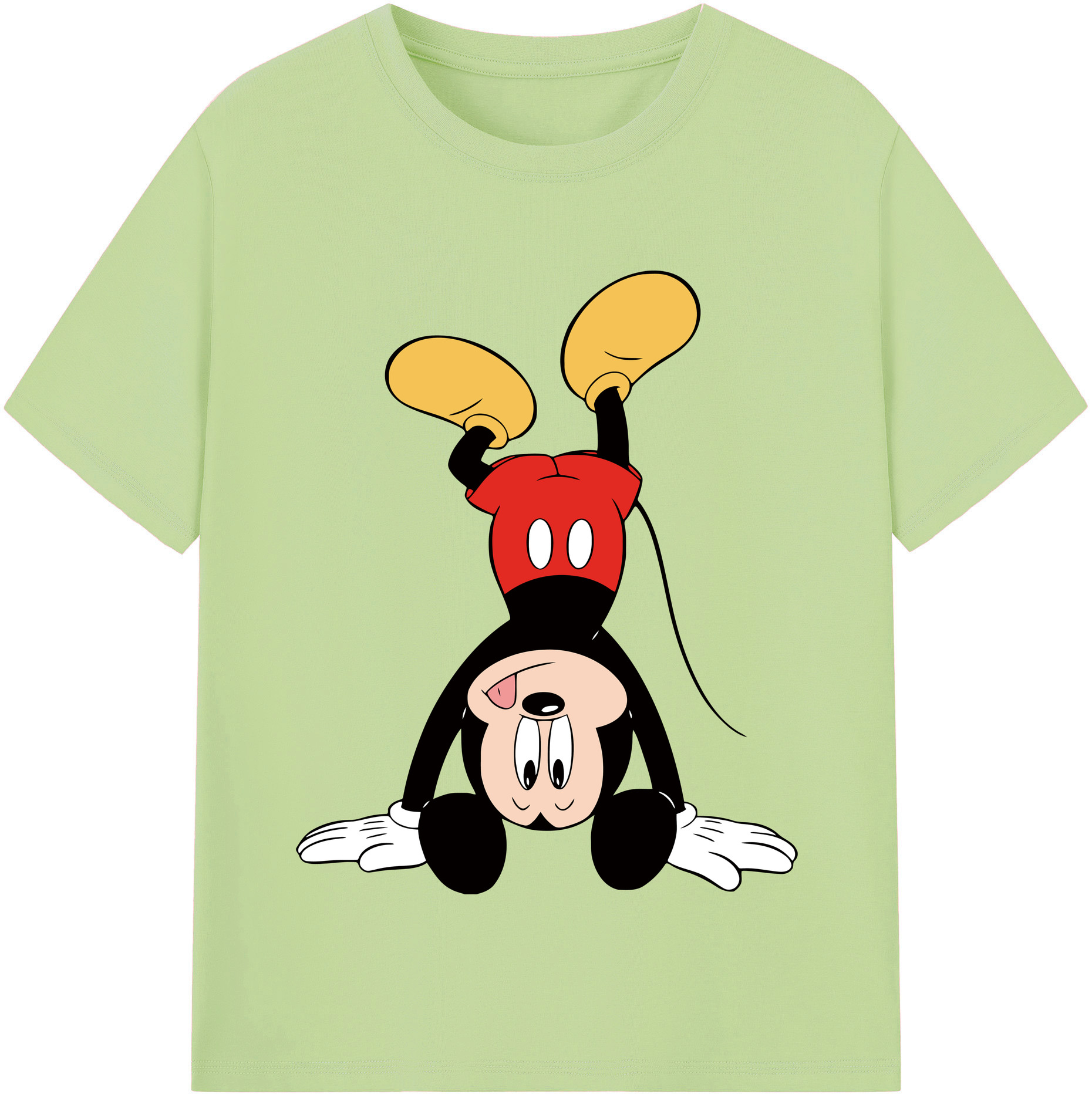 （画像用） ミッキーマウス Mickey Mouse 綿100％半袖Tシャツ（フロントプリント）